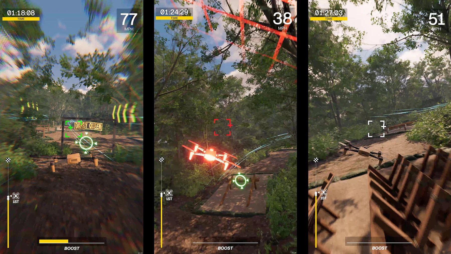 Drone Racer flight through an Army obstacle course